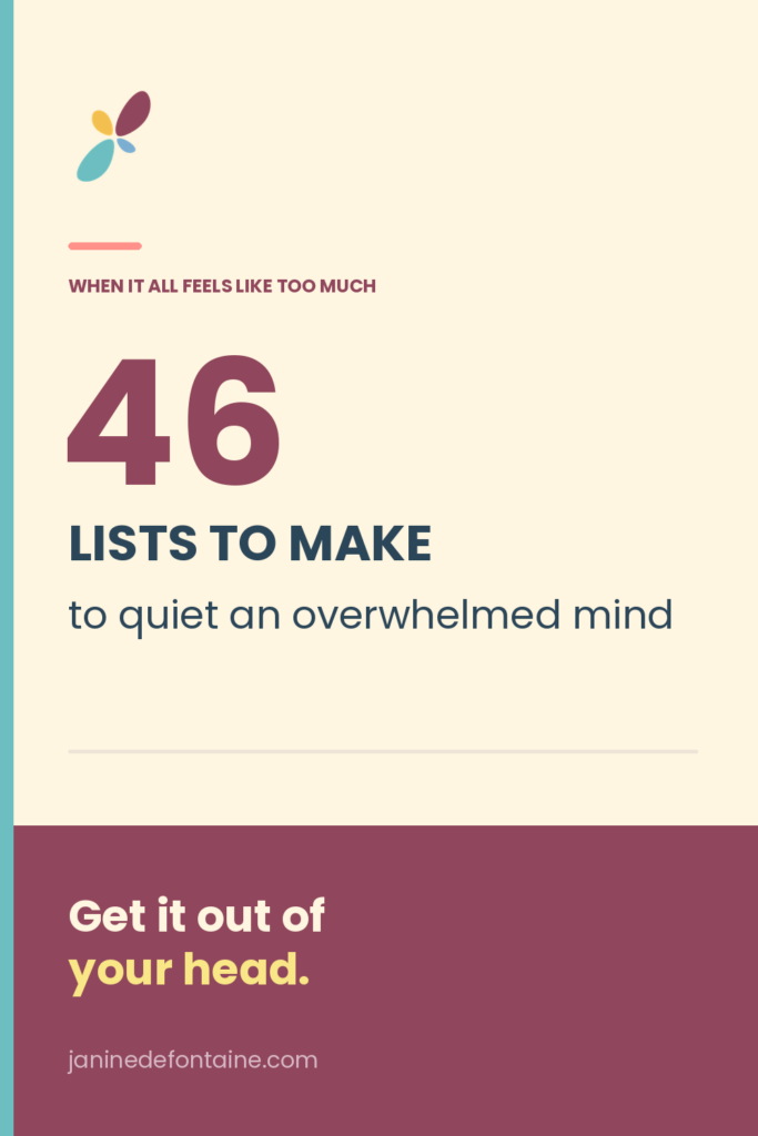 46 lists to make pin for pinterest